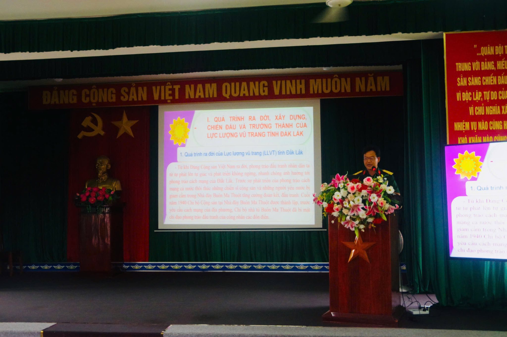 Ban Chỉ huy phòng thủ khu vực 1 – Sông Cầu tuyên truyền kỉ niệm 80 năm Ngày truyền thống Lực lượng vũ trang tỉnh Đắk Lắk