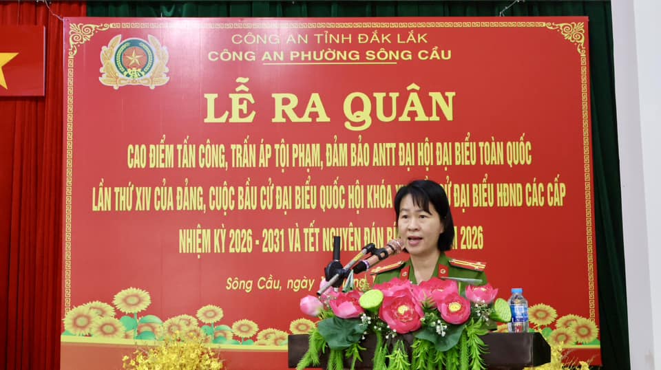Lễ ra quân tấn công trấn áp tội phạm, bảo đảm an ninh trật tự Đại hội đại biểu toàn quốc lần thứ XIV của Đảng, cuộc bầu cử Đại biểu Quốc hội khóa XVI, bầu cử Đại biểu Hội đồng nhân dân các cấp, nhiệm kỳ 2026-2031 và Tết Nguyên đán Bính Ngọ 2026