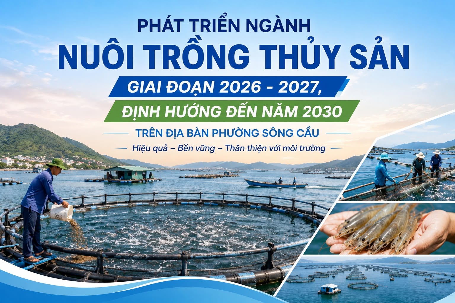 Phát triển ngành nuôi trồng thuỷ sản giai đoạn 2026-2027, định hướng đến năm 2030 trên địa bàn phường Sông Cầu