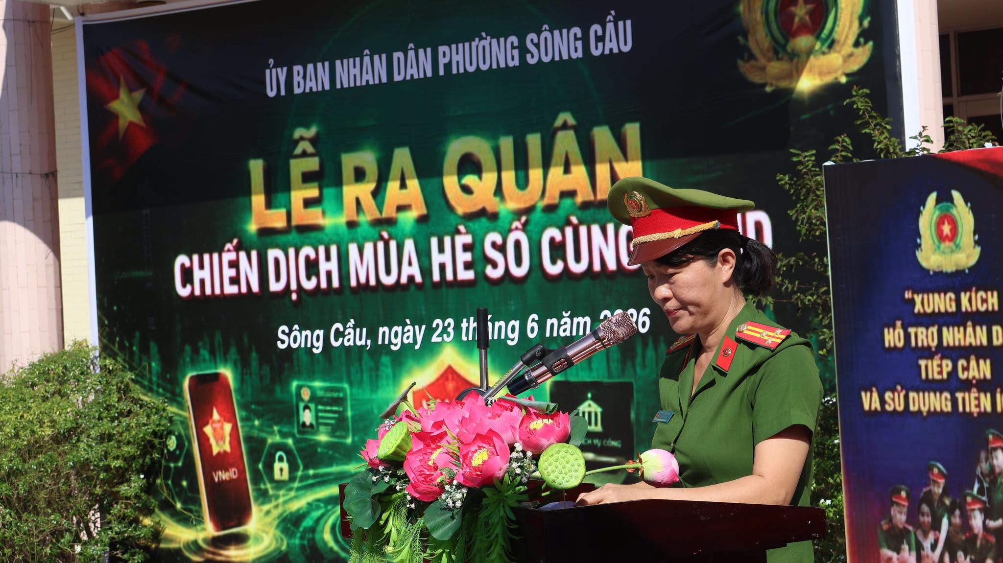 Sông Cầu: Tổ chức Lễ ra quân “Chiến dịch mùa hè số cùng VNeID, hướng dẫn công dân số, đồng hành cùng nhân dân thực hiện Đề án 06”