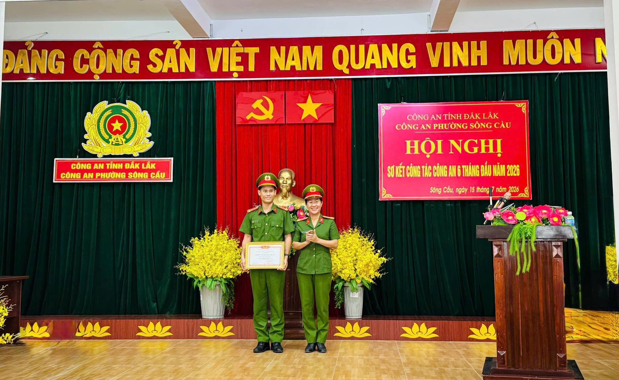 Sông Cầu: Sơ kết công tác Công an 6 tháng đầu năm 2026