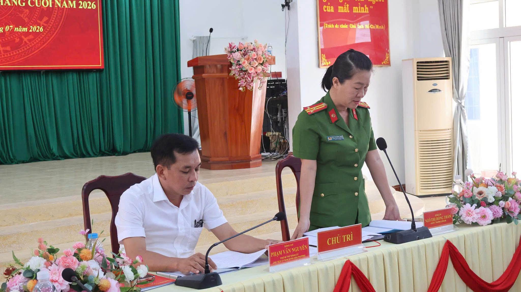 Ban Chỉ đạo phòng, chống tội phạm, tệ nạn xã hội và xây dựng phong trào Toàn dân bảo vệ an ninh Tổ quốc phường Sông Cầu tổ chức sơ kết công tác 6 tháng đầu năm, triển khai nhiệm vụ 6 tháng cuối năm 2026