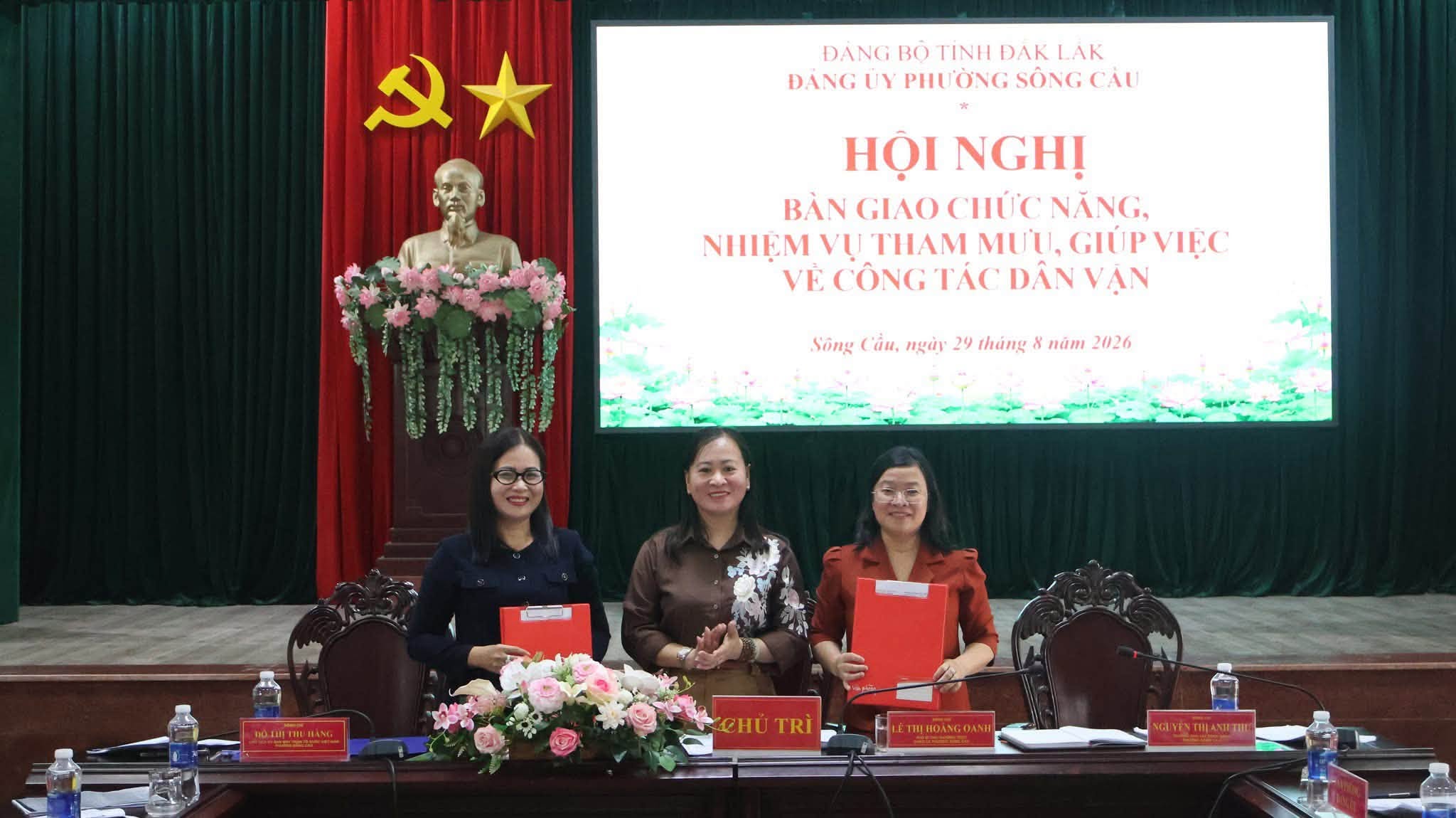 Sông Cầu: Hội nghị bàn giao chức năng, nhiệm vụ tham mưu về công tác Dân vận của Đảng