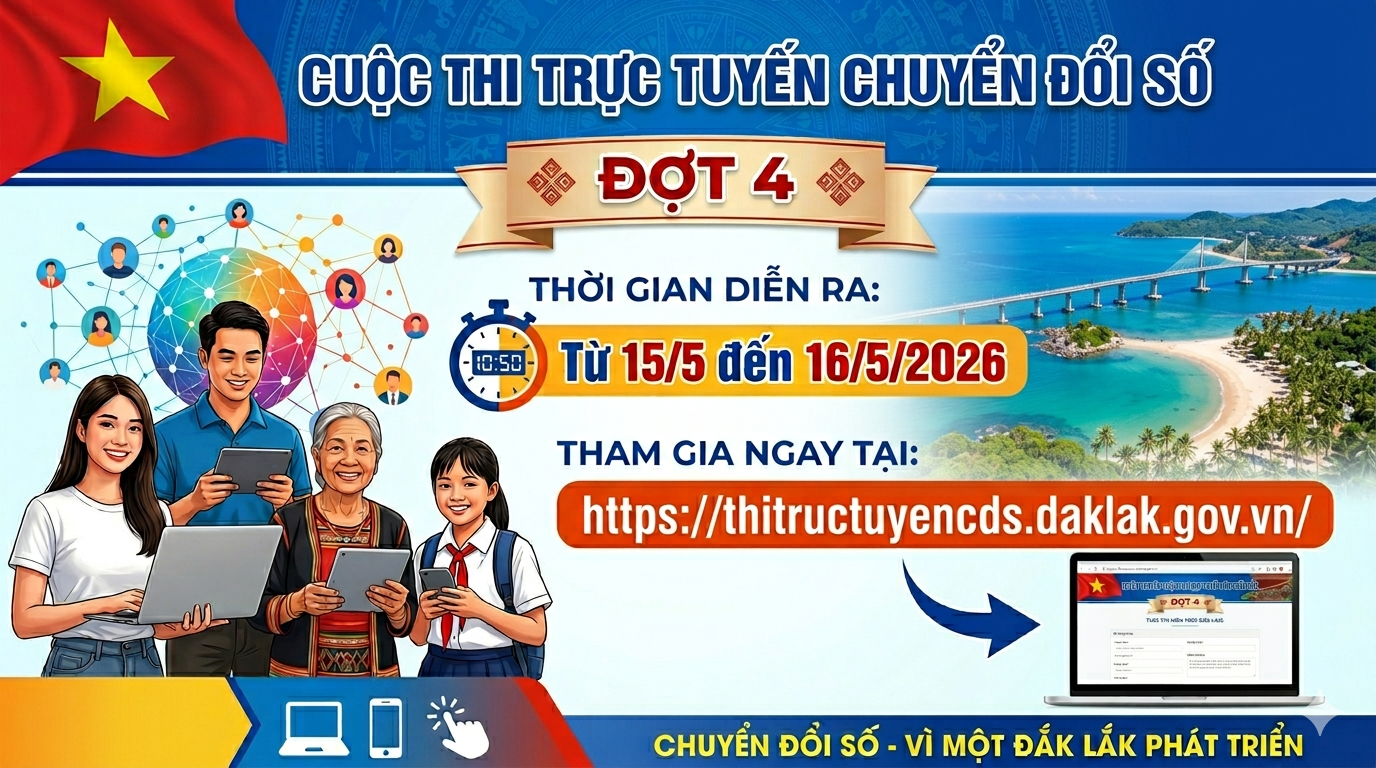 Tham gia Cuộc thi trực tuyến tìm hiểu về chuyển đổi số – Đợt 4 năm 2026