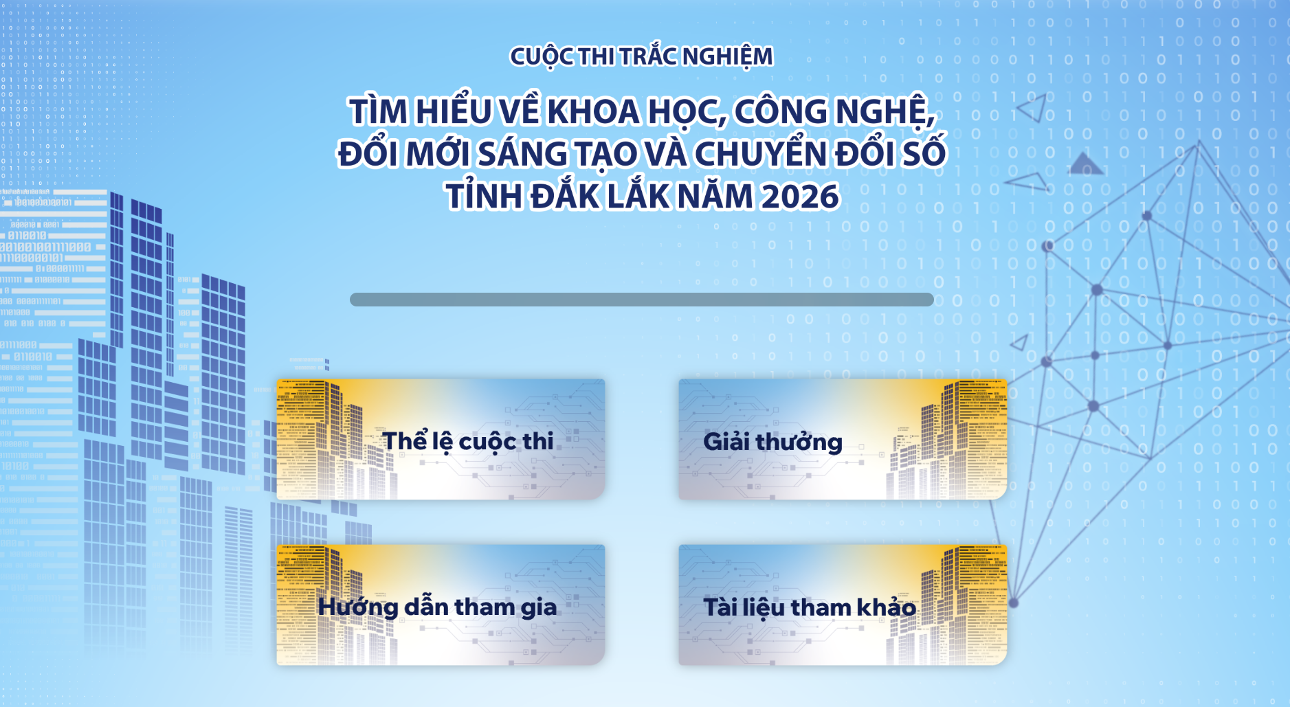 Thể lệ Tổ chức cuộc thi trắc nghiệm trực tuyến tìm hiểu về khoa học, công nghệ, đổi mới sáng tạo và chuyển đổi số tỉnh Đắk Lắk năm 2026